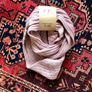 Mauve Knit Infinity Scarf